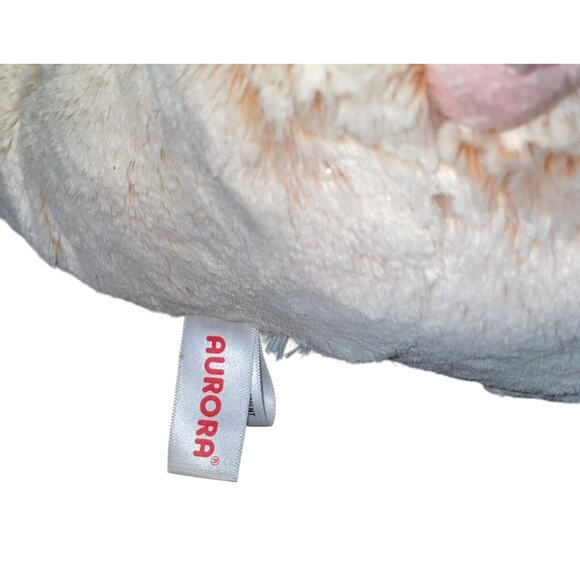 Aurora Spotted Pig Plush Percy Stuffed Animal Toy Pink Gray Piglet White 11" - Picture 6 of 7